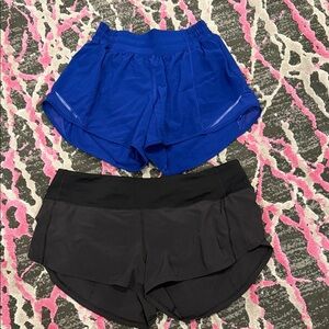 lululemon athletica Blue and Black Athletic Shorts